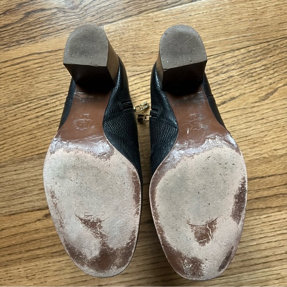 🆕 Tory Burch Sabe black tumbled leather booties size 8 - Picture 13 of 15